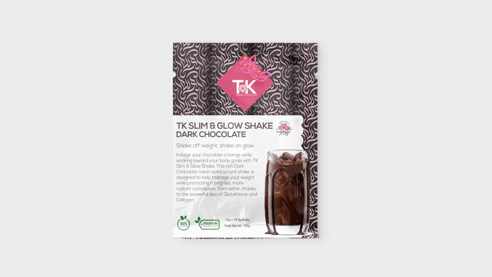 Dietary Supplements Tk Slim Brew Dark Chocolate Mockup Standing